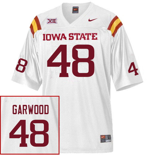 Men #48 Cole Garwood Iowa State Cyclones College Football Jerseys Stitched Sale-White - Click Image to Close
